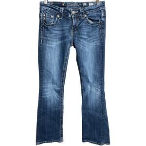 Miss Me Boot Distressed Jeans Denim Studded Size 27